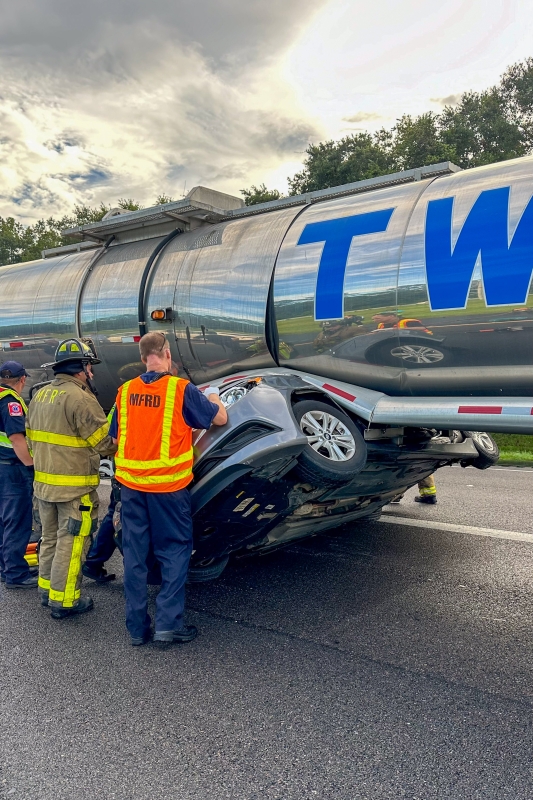 MFRD Crews Work on Scene of Motor Vehicle Collision