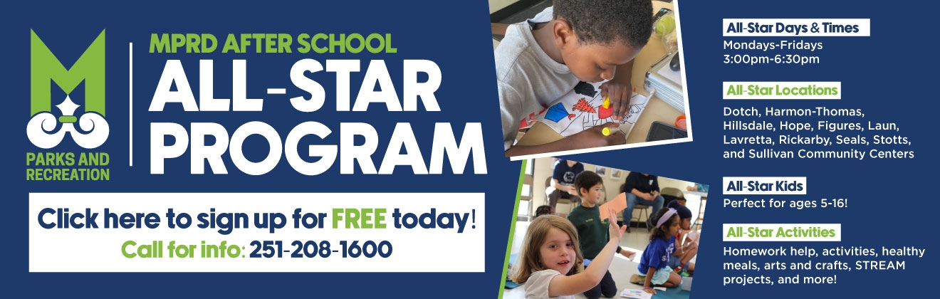MPRD After School All Star Kids Program Website Cover Graphic