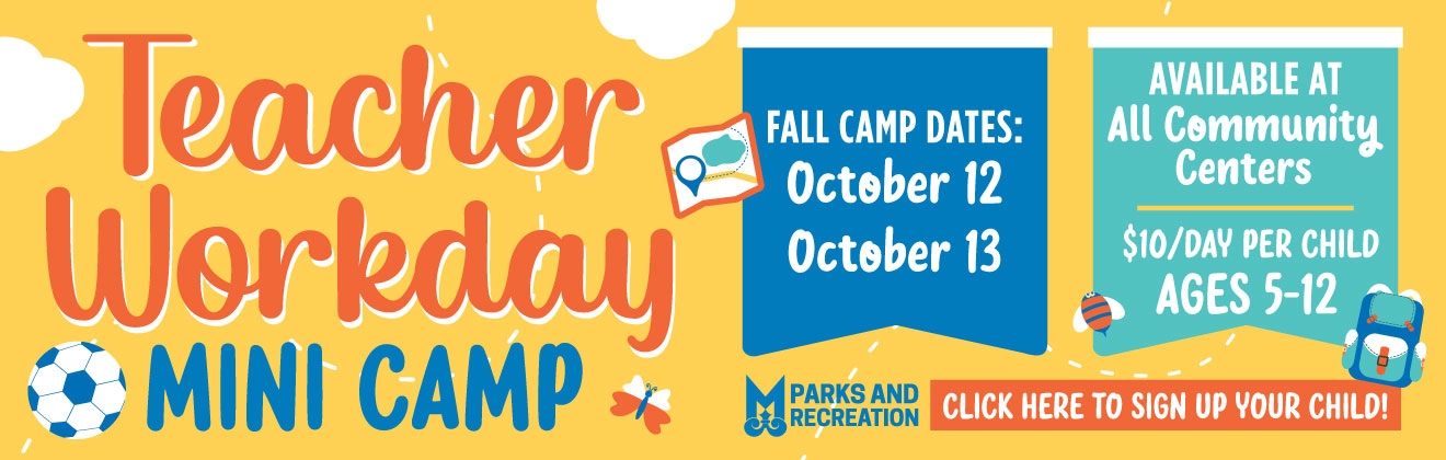 MPRD Teacher Workday Mini Camp Website Cover Graphic Fall Dates